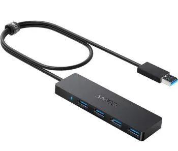 USB HUB ANKER A7516016 ULTRA SLIM 4 PORTS USB-A BLACK