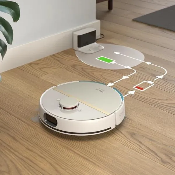 Robot fshesë Philips Series 7000 XU7000/02, 2in1 tharje dhe larje, navigim LiDAR, i bardhë - 10