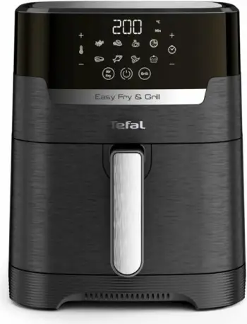 Fritezë me ajër të nxehtë Tefal Easy Fry & Grill EY5058, 4.2 L, e zezë