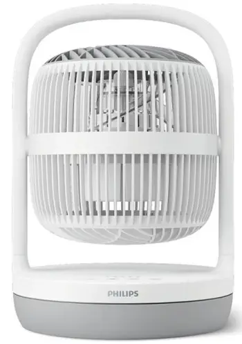 Ventilator tavoline Philips Cx2050-00, 22 cm, 3 shpejtësi me timer, i bardhë