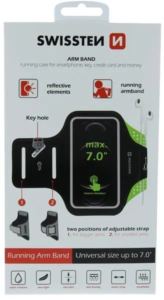 SWISSTEN ARMBAND CASE 7.0" BLACK - 2