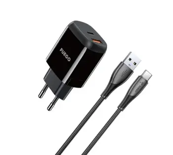 MBUSHES FUEGO USB-A+TYPE-C CABLE FGC20W BLACK