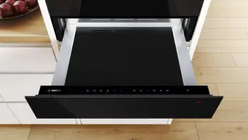 Drawer ngrohës i integruar Bosch BIC7101B1, 60 x 14 cm, Home Connect, i zi