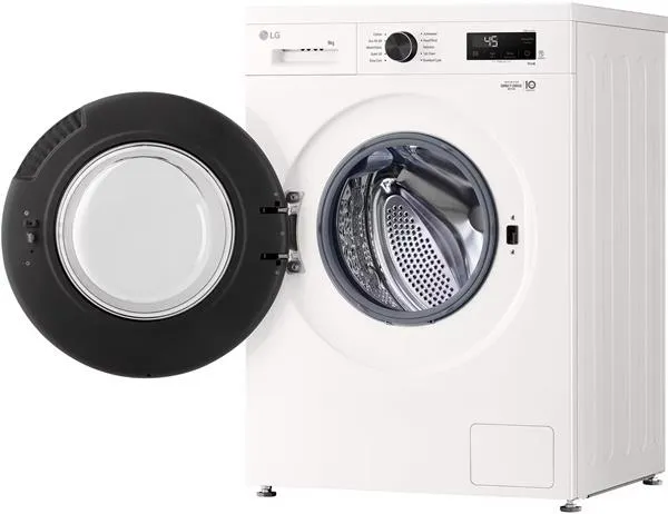Lavatriçe LG ThinQ, 9 kg, 1400 rpm, me avull, e bardhë - 2