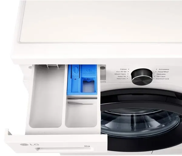 Lavatriçe LG ThinQ, 9 kg, 1400 rpm, me avull, e bardhë - 5