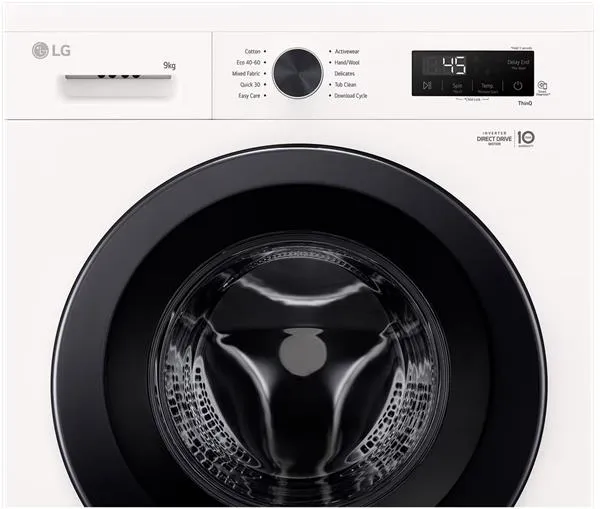Lavatriçe LG ThinQ, 9 kg, 1400 rpm, me avull, e bardhë - 9