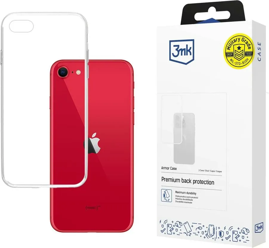 Mbështjellës 3mk Armor Case për iPhone 7/8/SE 2020/SE 2022, transparent - 1