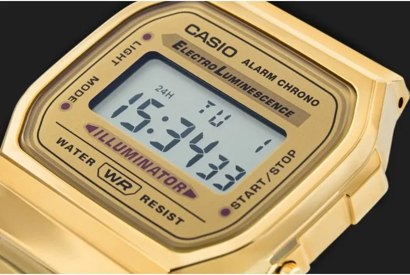 Orë dore unisex Casio vintage, ari - 4