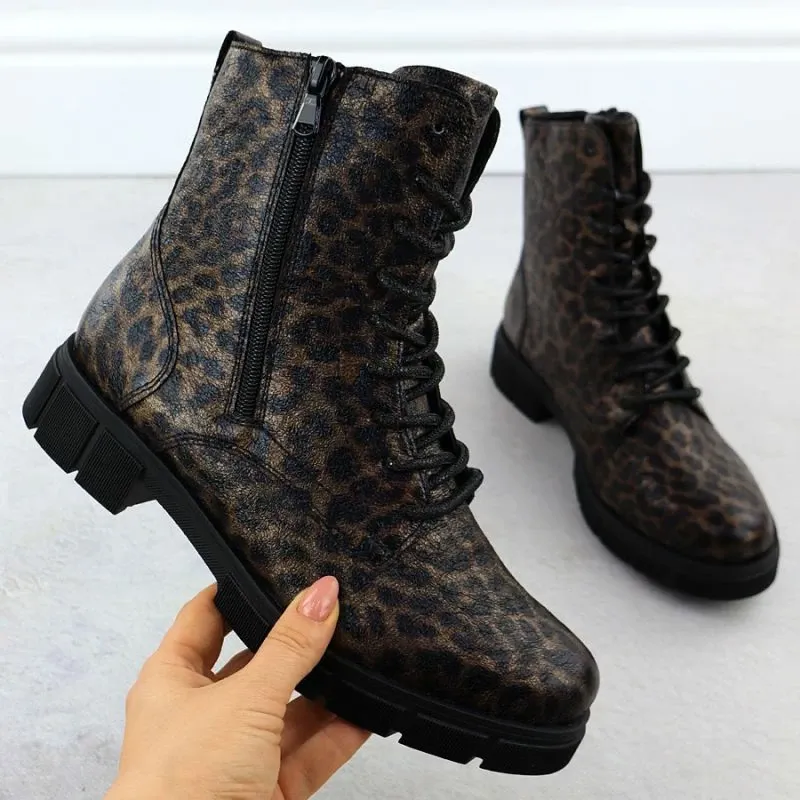 Çizme femra Rieker Remonte D2S72-90, leopard kafe - 2