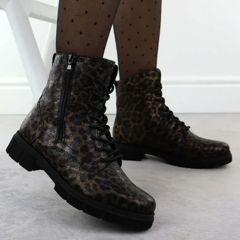 Çizme femra Rieker Remonte D2S72-90, leopard kafe - 6