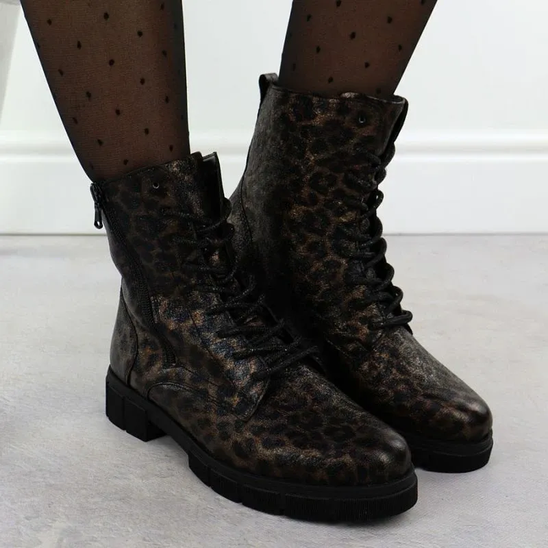 Çizme femra Rieker Remonte D2S72-90, leopard kafe - 7