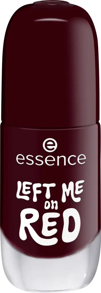 Essence gel nail polish 12 LEFT ME on RED