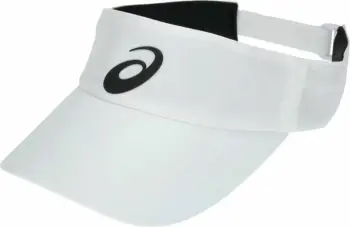 Kapelë visor Asics për meshkuj dhe fëmijë, e bardhë