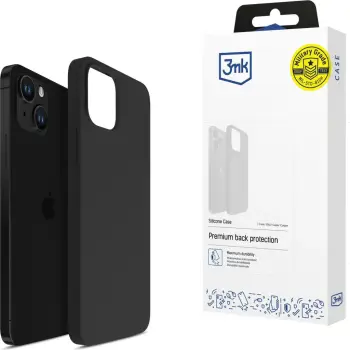 Mbështjellës silikon për iPhone 14 Plus 3mk, i zi