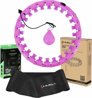 Set hula hop me peshë HMS HHW12, rrip BR163 plus size, të zeza