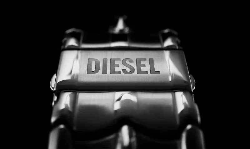 Orë dore për meshkuj DIESEL, argjendtë/blu - 11