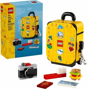 Lodër LEGO për fëmijë, valixhe e verdhë