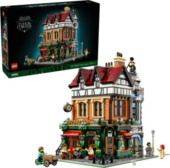 Set LEGO ICONS Tudor Corner 10350 me 8 minifigura