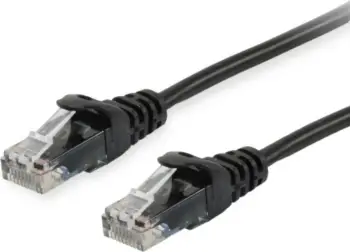 Kabllo rrjeti Equip Cat6A 0.15m, RJ-45, e zezë