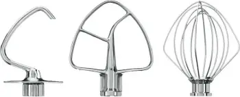 Aksesorë mikseri KitchenAid 5KSM5TH3PSS, set 3 copë, çelik inox
