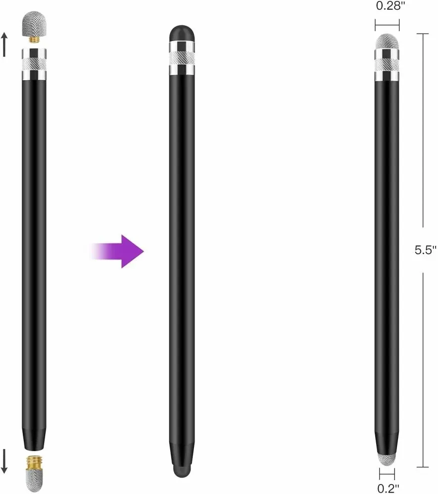 Stylus Tech-Protect USP100 për tabletë dhe smartphone, 4 maja, Vjollcë - 3