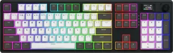 Tastierë mekanike Hator Skyfall 100 PRO, RGB, wireless/wired, full-size, gri-e zezë