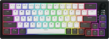Tastierë mekanike Hator Skyfall 65 PRO, wireless, RGB, hot-swap, 65%, gri-zezë