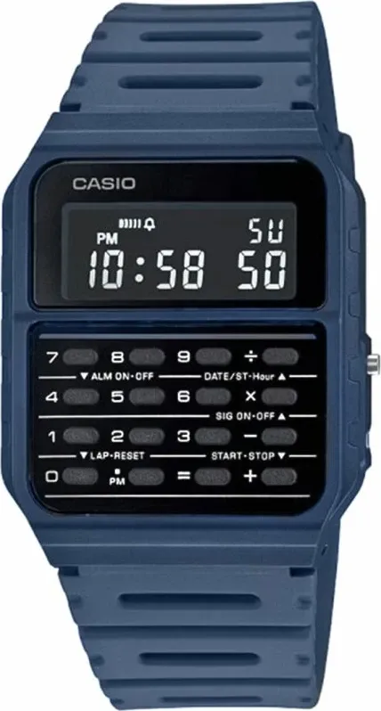 Orë dore CASIO për meshkuj, navy blue - 2