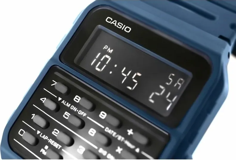 Orë dore CASIO për meshkuj, navy blue - 5