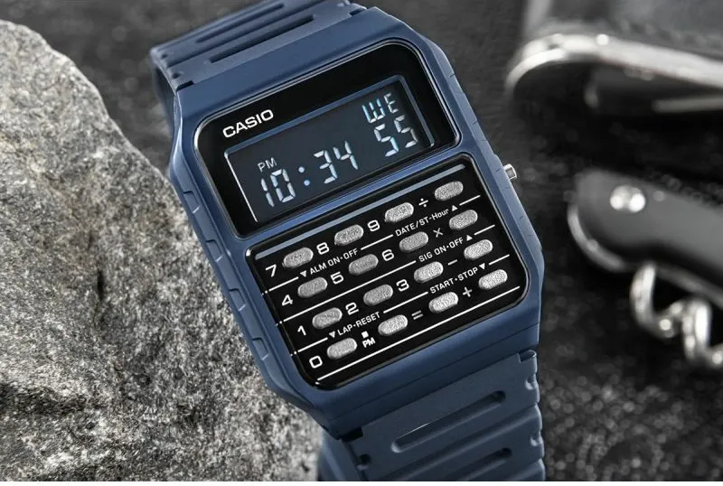 Orë dore CASIO për meshkuj, navy blue - 6