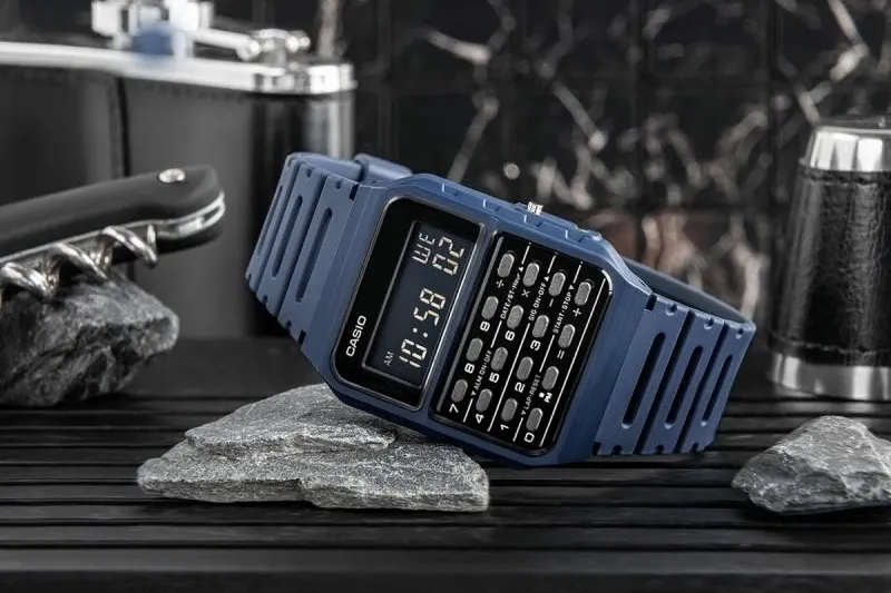 Orë dore CASIO për meshkuj, navy blue - 7
