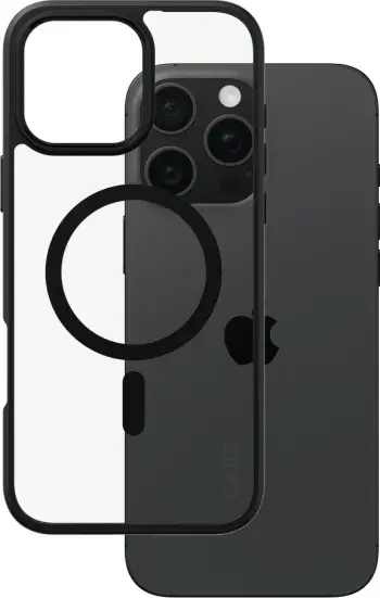 Mbështjellës PanzerGlass CARE Flagship Urban Combat MagSAFE për iPhone 16 Pro Max, transparent/zi