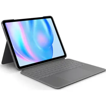 Mbështjellës me tastierë, Logitech, 920-012611 Combo Touch, për iPad Air, madhësi standarde, gri