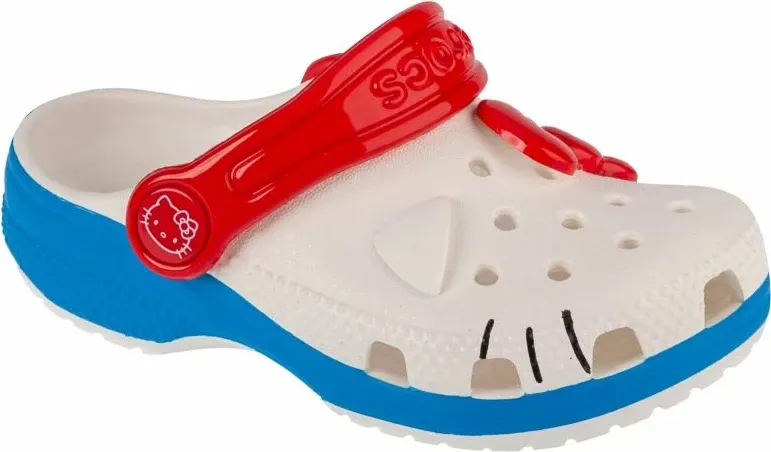 Papuqe Crocs për fëmijë, Hello Kitty, të bardha - 1