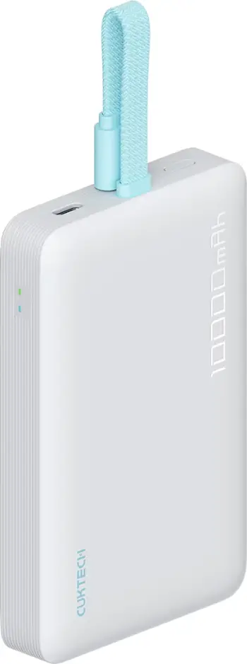 Power bank magnetik Cuktech CP132ML 10000 mAh 22.5 W PD, kabllo USB-C e integrume, i bardhë