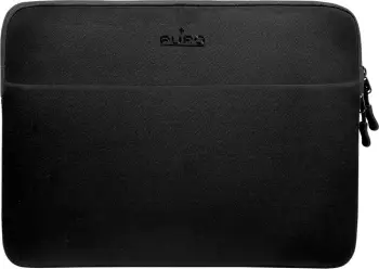 Çantë laptopi Puro Slim Pocket 14", neoprene, slim, xhep aksesorësh, e zezë