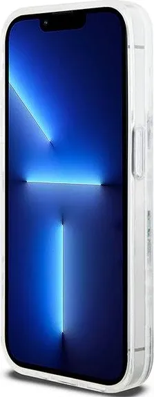 Mbështjellës DKNY Liquid Glitter Multilogo për iPhone 15 Pro, i bardhë - 5