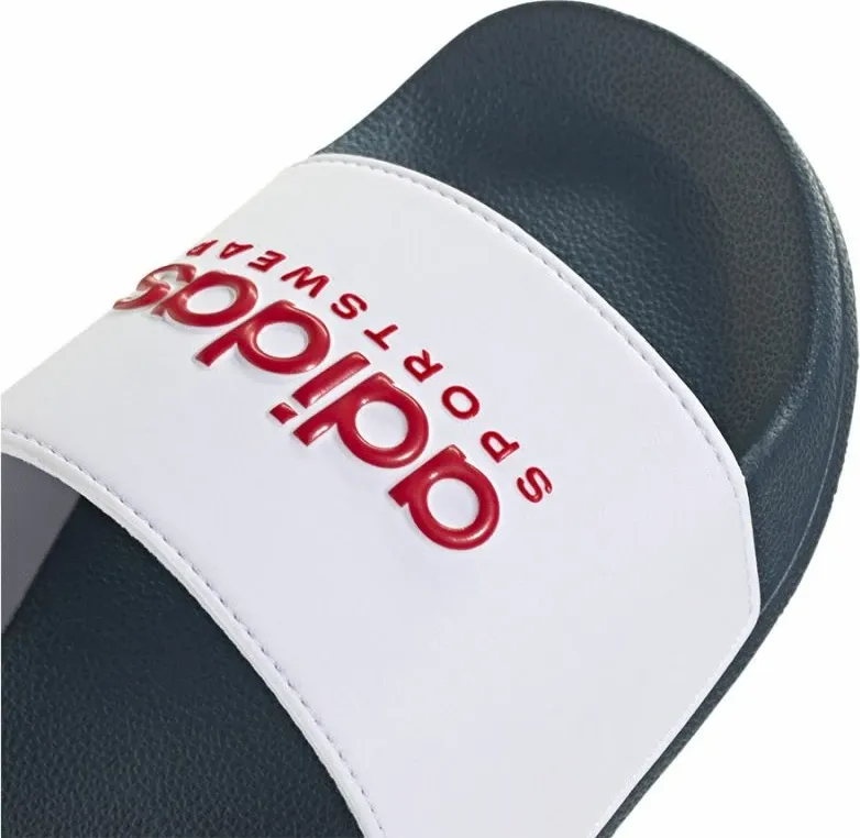 Flip-flops për meshkuj adidas, të bardha dhe blu e errët - 6