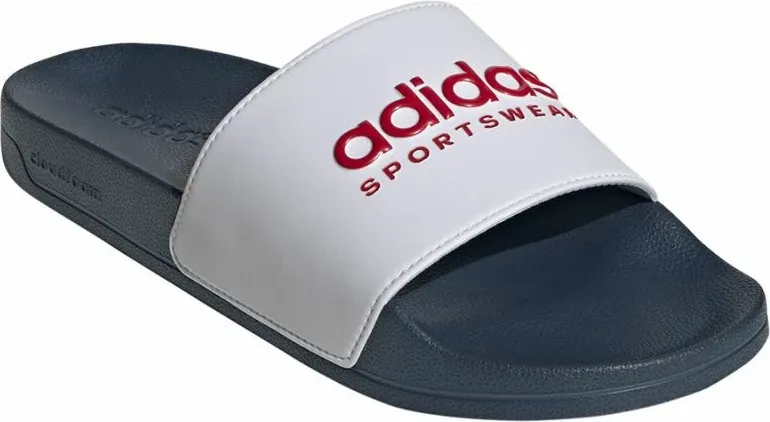 Flip-flops për meshkuj adidas, të bardha dhe blu e errët - 5