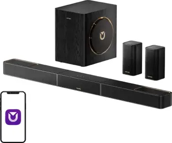 Soundbar Ultimea Skywave X40, Dolby Atmos 5.1.2, 530 W, subwoofer 6.5\", Bluetooth 5.4, 4K HDR passthrough, set me 2 altoparlantë prapa, e zezë