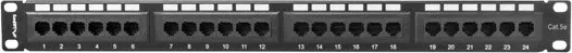 Panel patch Lanberg, 24 porte, 1U, kat.5e, UTP, i zi - 2