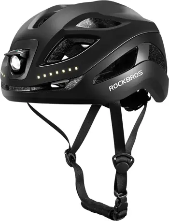 Helmet biçiklete Rockbros ZK-077 57-61 cm me drita të integruara USB-C, i zi