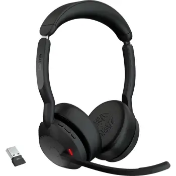 Kufje me mikrofon, Jabra EV255S4 25599-989-999, me mikrofon boom, me USB adapter, e zezë