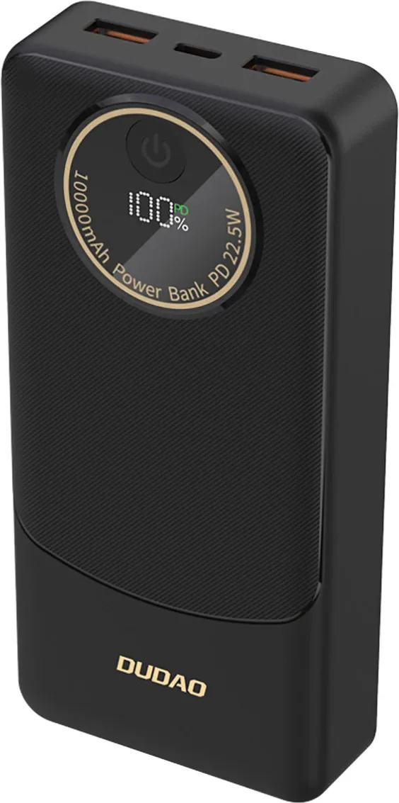 Bateri e jashtme Dudao K12Pro 20000mAh 22.5W PD, 2x USB-A + USB-C, e zezë - 1