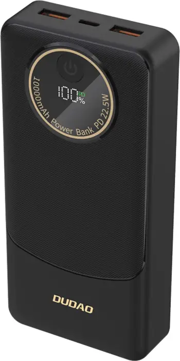 Bateri e jashtme Dudao K12Pro 20000mAh 22.5W PD, 2x USB-A + USB-C, e zezë
