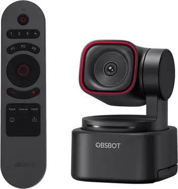 Webkamerë OBSBOT Tiny 3 Lite 4K, AI tracking, 1080p 120fps, me Tiny Smart Remote 2, e zezë