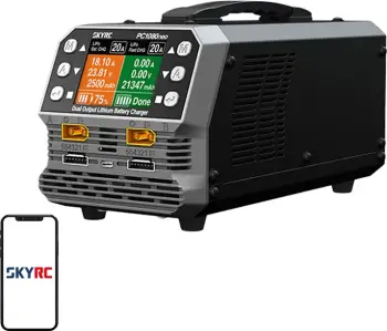 Karikues baterish litiumi SkyRC PC1080neo 1080W 2-kanalësh, LiPo/LiHV deri 6S