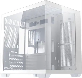 Kasë DarkFlash B275 Mini Tower për M-ATX/ITX, tempered glass, pa ventilatorë, e bardhë