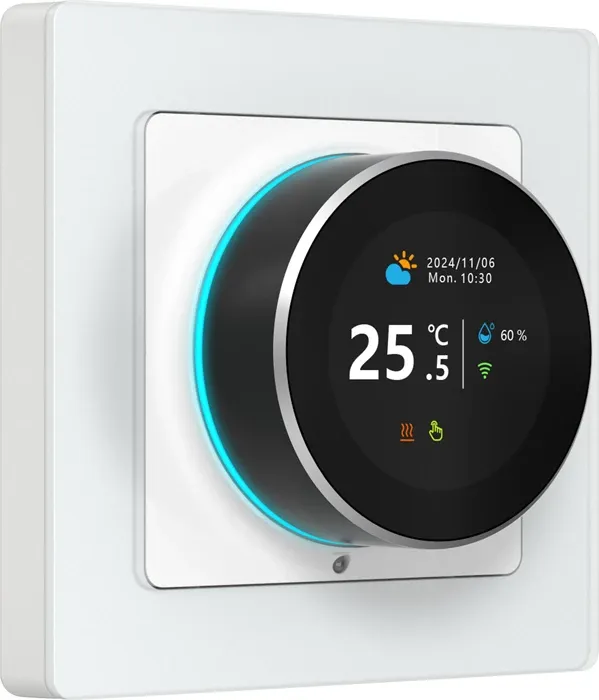 Termostat i mençur Wi‑Fi Avatto WT20R-WH-3A-W-WiFi për ngrohje me ujë, Tuya/Smart Life, kontroll me zë, 3A, furnizim nga rrjeti, i bardhë - 1