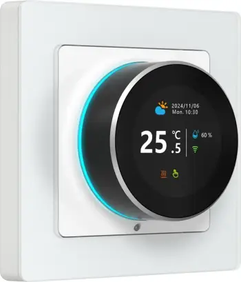 Termostat i mençur Wi‑Fi Avatto WT20R-WH-3A-W-WiFi për ngrohje me ujë, Tuya/Smart Life, kontroll me zë, 3A, furnizim nga rrjeti, i bardhë